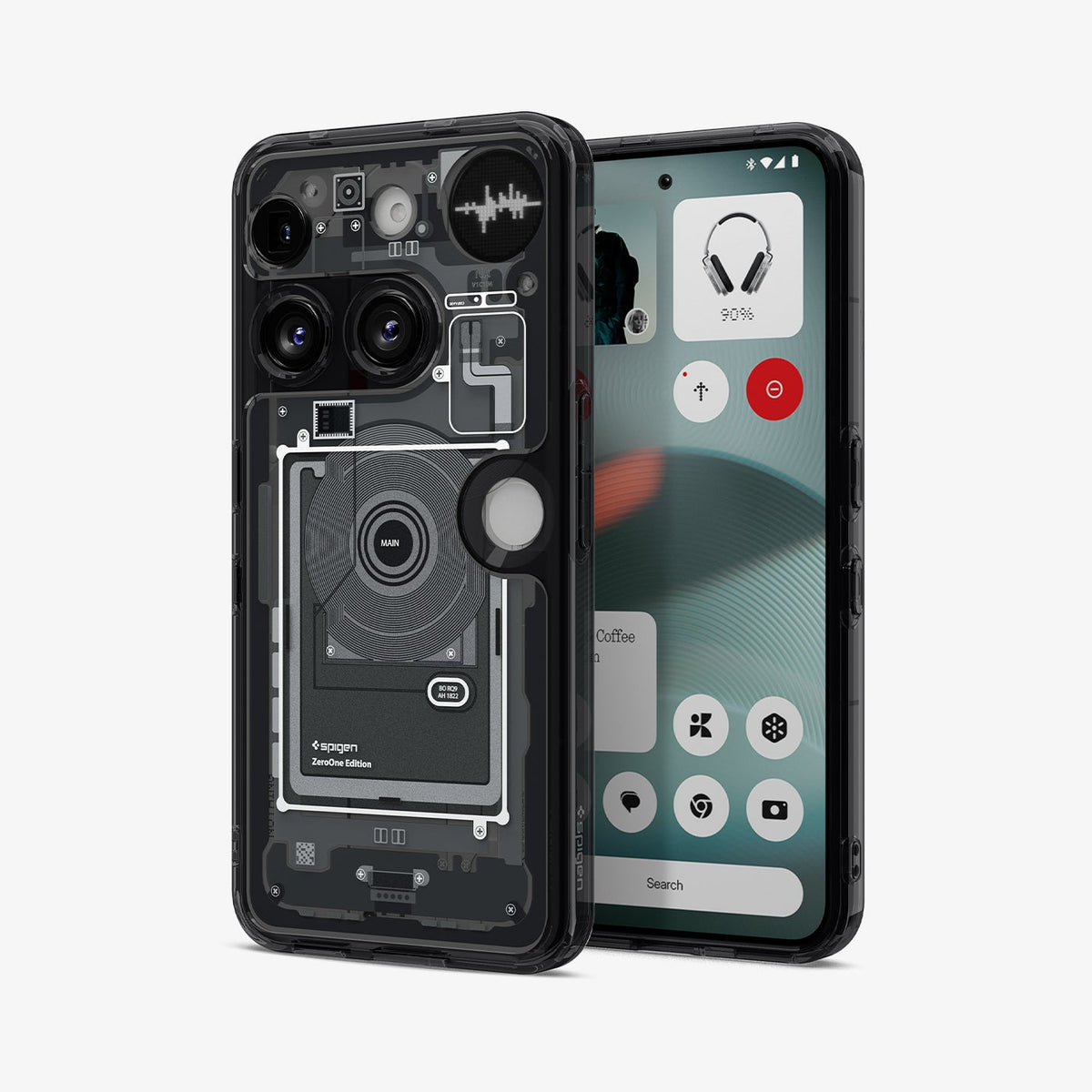 ACS08568 - Nothing Phone 3 Ultra Hybrid Zero One showing the back, front and sides