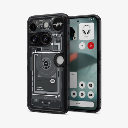 ACS08568 - Nothing Phone 3 Ultra Hybrid Zero One showing the back, front and sides