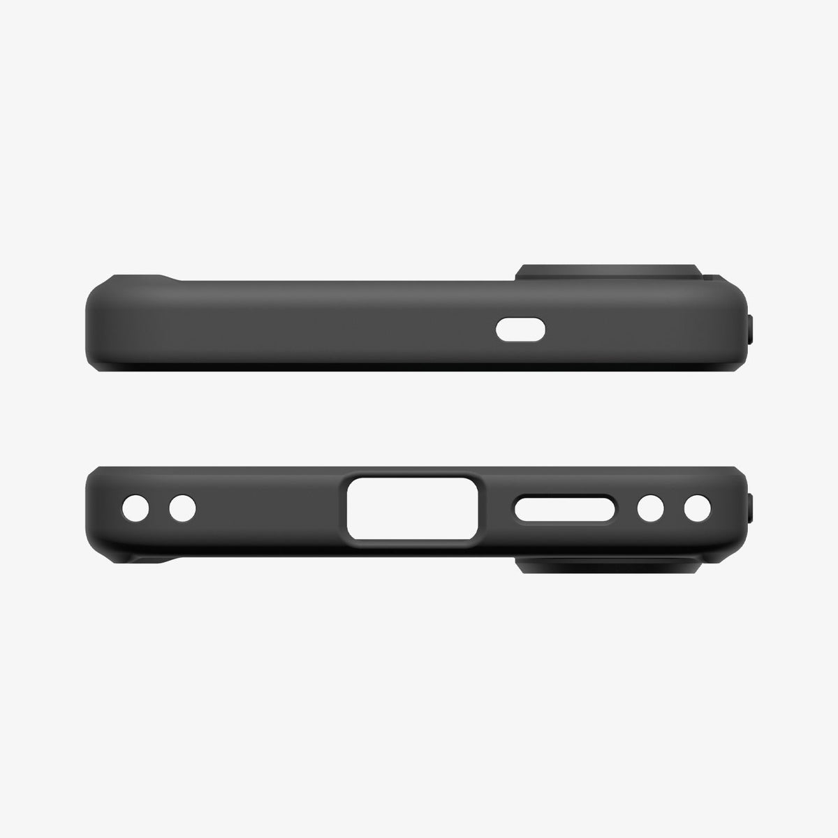 ACS10965 - Galaxy S26 Plus Case Ultra Hybrid (Mag Fit) Matte Black showing the top and bottom