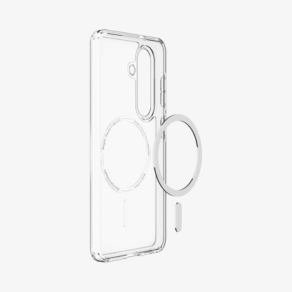 ACS10964 - Galaxy S26 Plus Case Ultra Hybrid (Mag Fit) Crystal Clear showing the back and partial side with mag fit technology