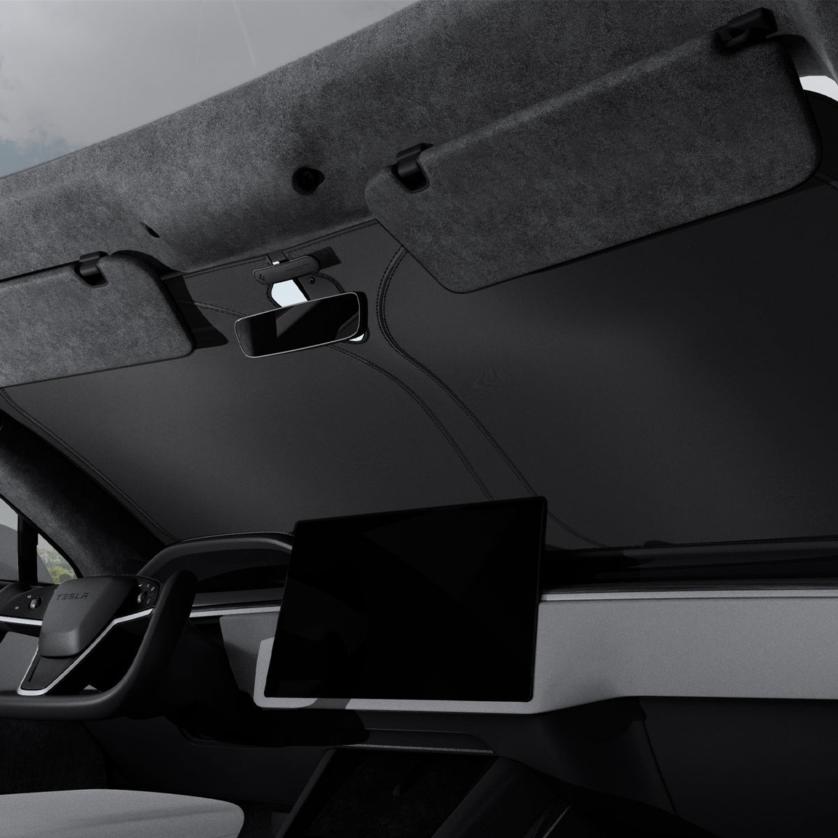 ACP09305 - Tesla Series - CryoShade Model S (2022-2024) showing to put inside of the car.