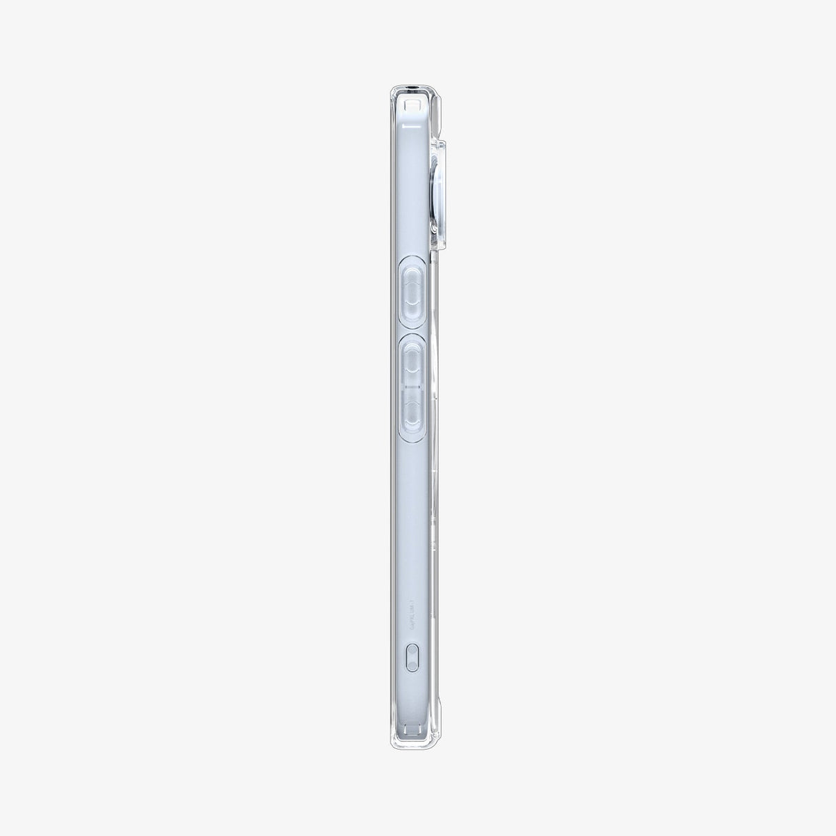 ACS09725 - Pixel 10 Pro XL Case Ultra Hybrid Metal Ring (MagFit) in crystal clear showing the side