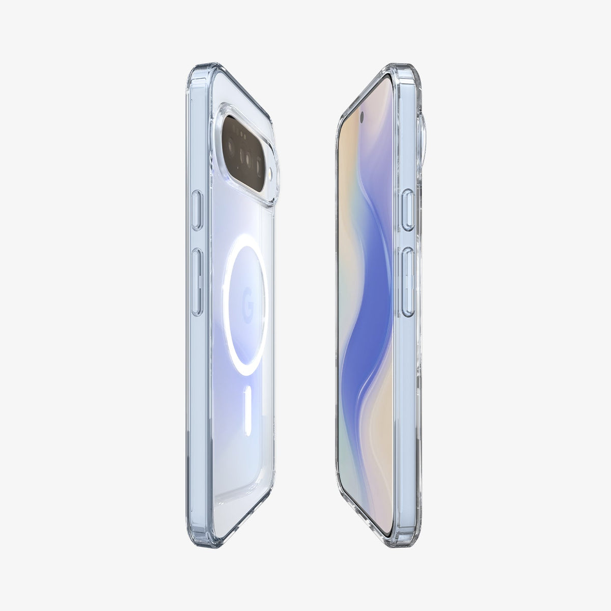 ACS09717 - Pixel 10 Pixel 10 Pro Crystal Flex (MagFit) showing the sides, partial front and back