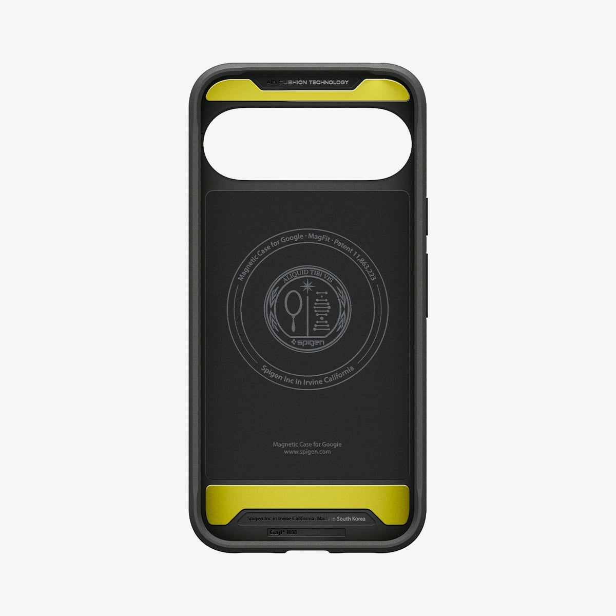 ACS09698 - Pixel 10 / Pixel 10 Pro Case Rugged Armor (MagFit) in black showing the inside of case