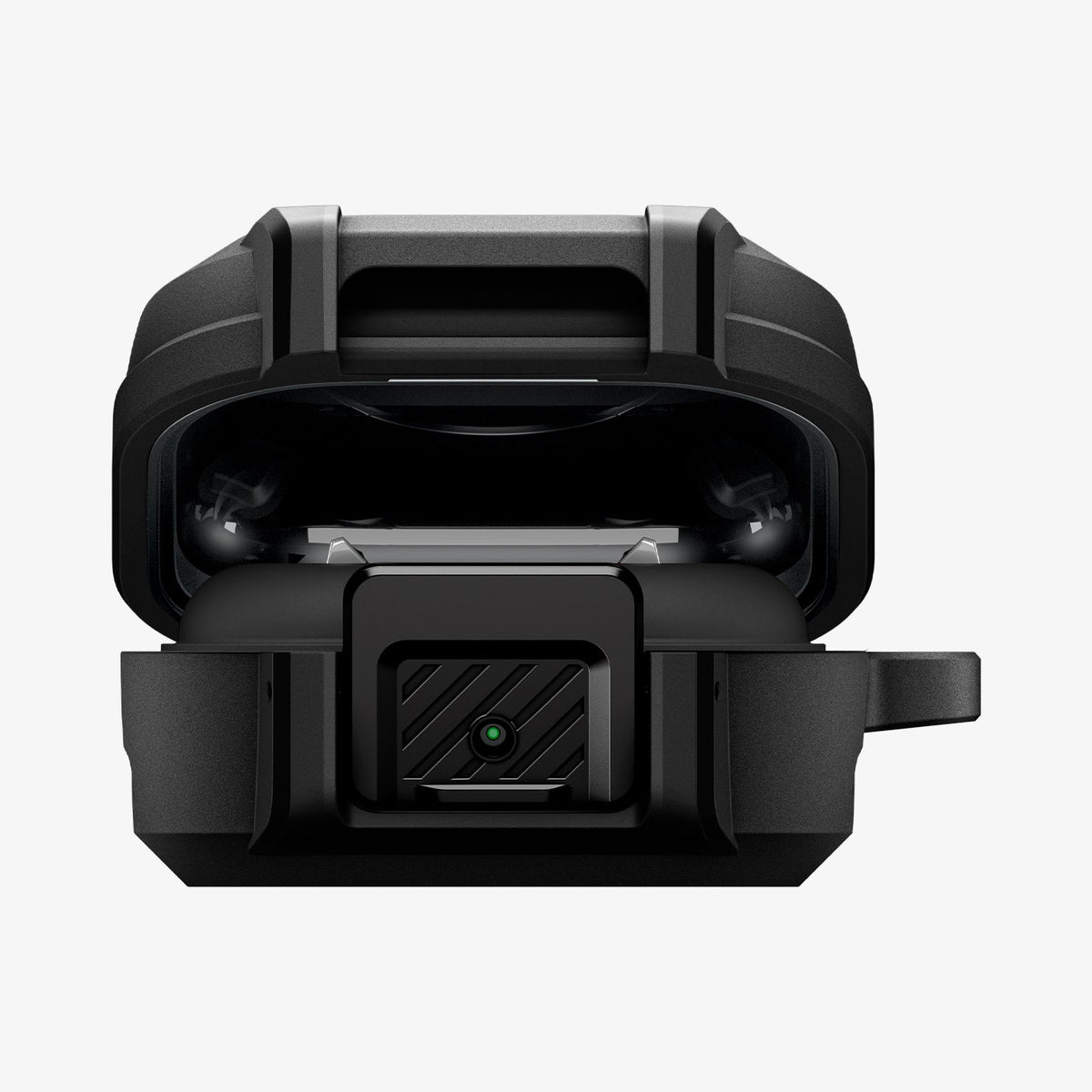 ACS11202 - Galaxy Buds 4 Series - Lock Fit in Matte Black showing the front and partial top