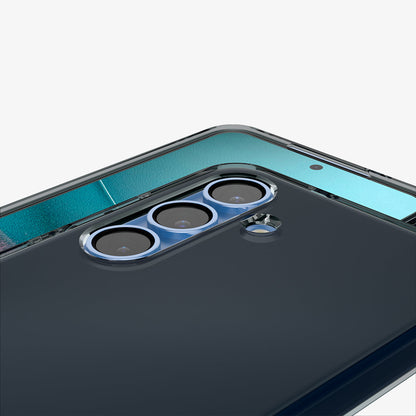 ACS08975 - Galaxy S25 Plus Case Liquid Crystal in Space Crystal showing the partial back, partial front with lens camera zoomed in