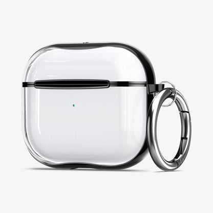 ASD01982 - Apple AirPods 3 Case Ultra Hybrid in jet black showing the front, side and keychain