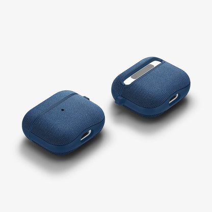 ASD02128 - Apple AirPods 3 Case Urban Fit in navy blue showing the front, back and sides
