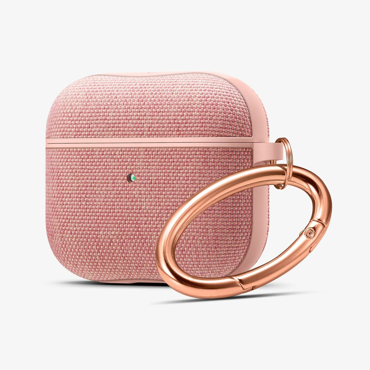 ASD02112 - Apple AirPods 3 Case Urban Fit in rose gold showing the front, partial side and carabiner