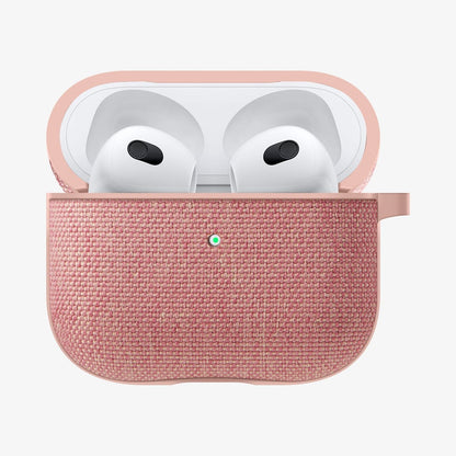 ASD02112 - Apple AirPods 3 Case Urban Fit in rose gold showing the front with top open and AirPods inside