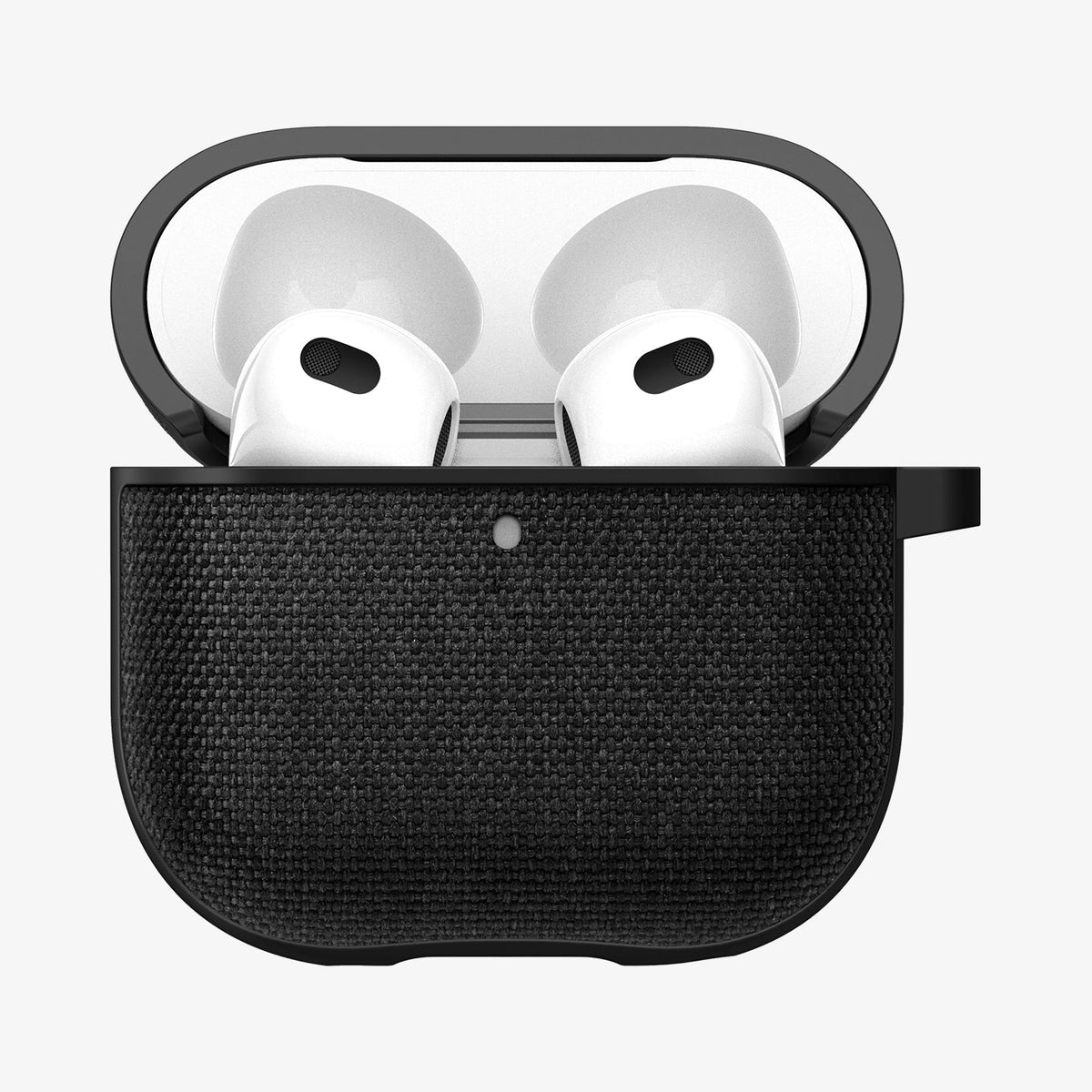 ACS08648 - AirPods 4 Pro / AirPods 4 Case Urban Fit in Black showing the front, half open