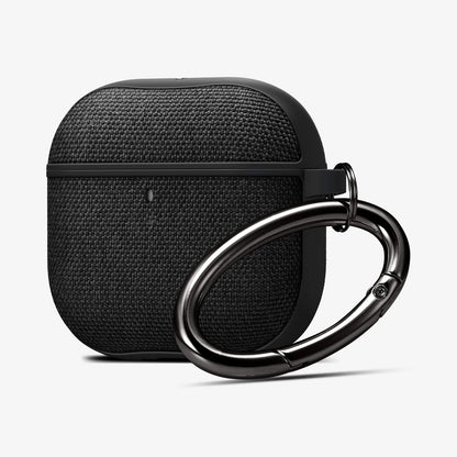 ACS08648 - AirPods 4 Pro / AirPods 4 Case Urban Fit in Black showing the front and partial side with carabiner