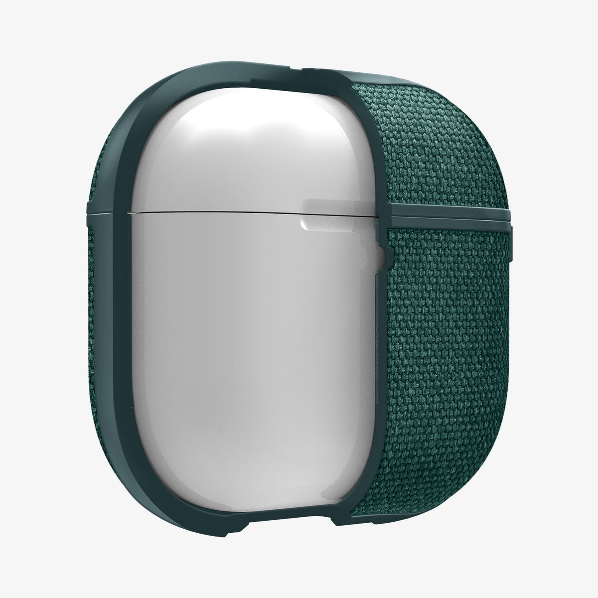 ACS08650 - AirPods 4 Pro / AirPods 4 Case Urban Fit in Midnight Green showing the front, half cut open