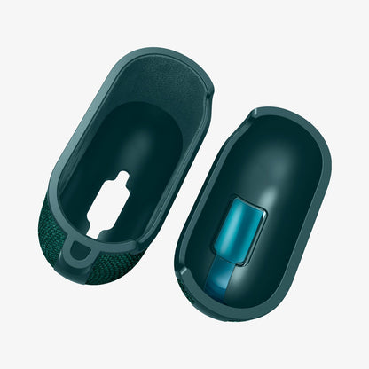 ACS08650 - AirPods 4 Pro / AirPods 4 Case Urban Fit in Midnight Green showing the inner top and bottom