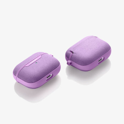 ASD00574 - Apple AirPods Pro Case Urban Fit in purple showing the front, back and sides