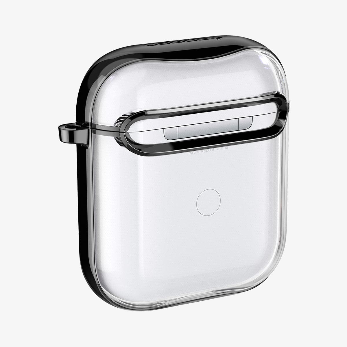 ASD01300 - Apple AirPods 1 / 2 Case Ultra Hybrid in black showing the back and side