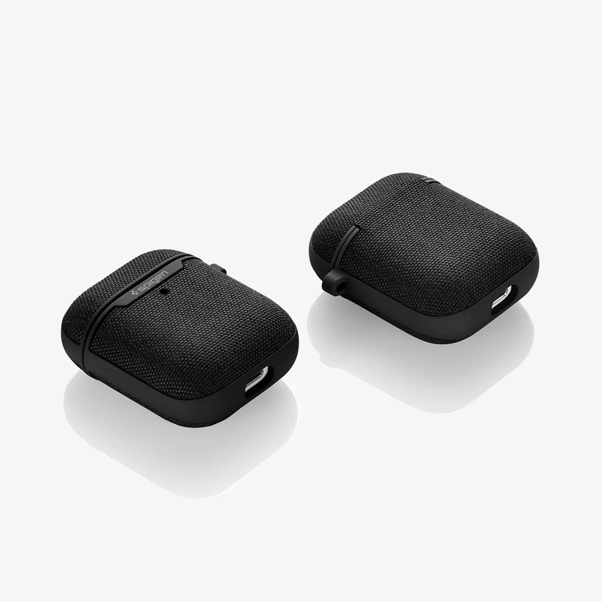 074CS27030 - Apple AirPods 1 / 2 Case Urban Fit in black showing the front, back and sides