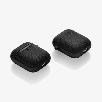 074CS27030 - Apple AirPods 1 / 2 Case Urban Fit in black showing the front, back and sides