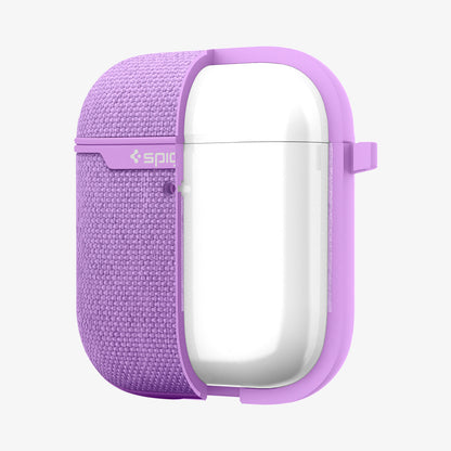 074CS27599 - Apple AirPods 1 / 2 Case Urban Fit in purple showing the front with case half cut open