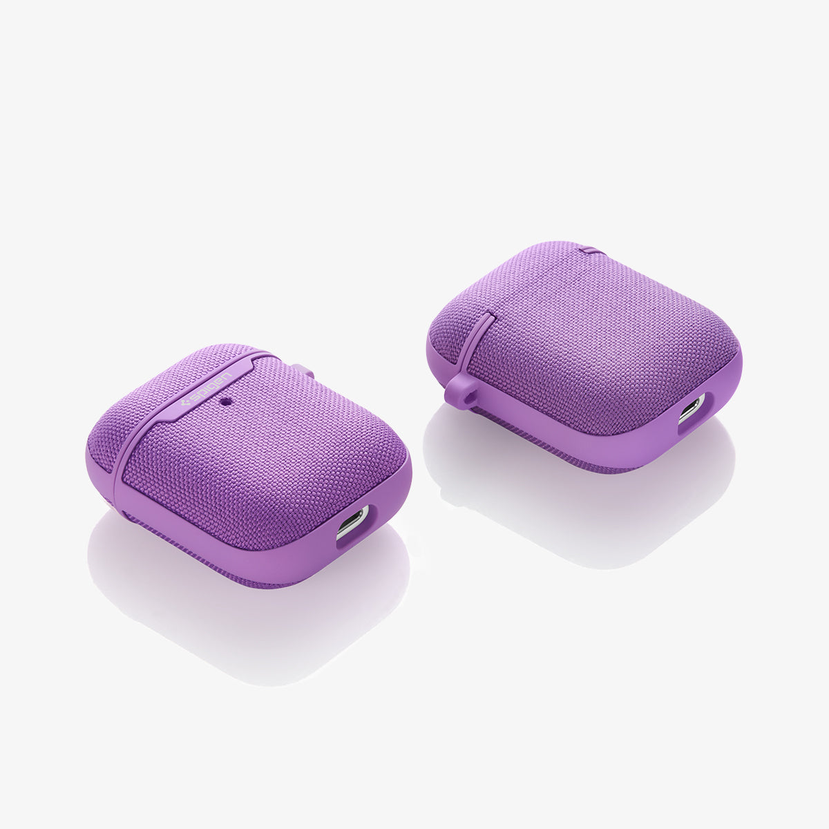 074CS27599 - Apple AirPods 1 / 2 Case Urban Fit in purple showing the front, back and sides