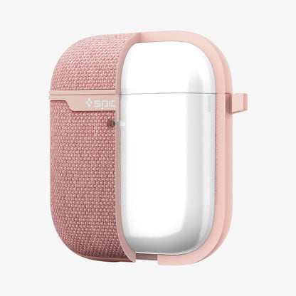 074CS27598 - Apple AirPods 1 / 2 Case Urban Fit in rose gold showing the front with case cut half open