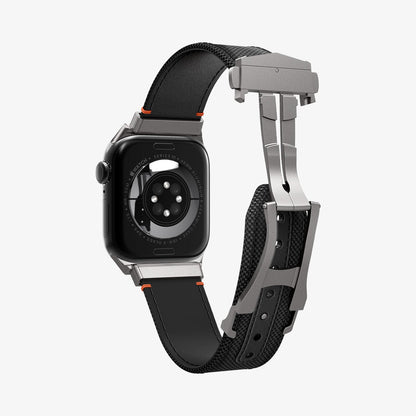 AMP09304 - Apple Watch Ultra (49mm) Classic Fit in Black showing the back, inner side and bottom with lock mechanism
