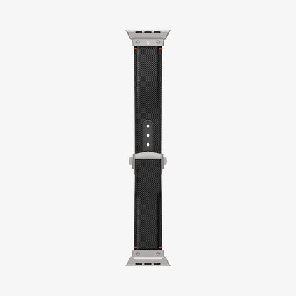 AMP09304 - Apple Watch Ultra (49mm) Classic Fit in Black showing the strap only, laid out flat