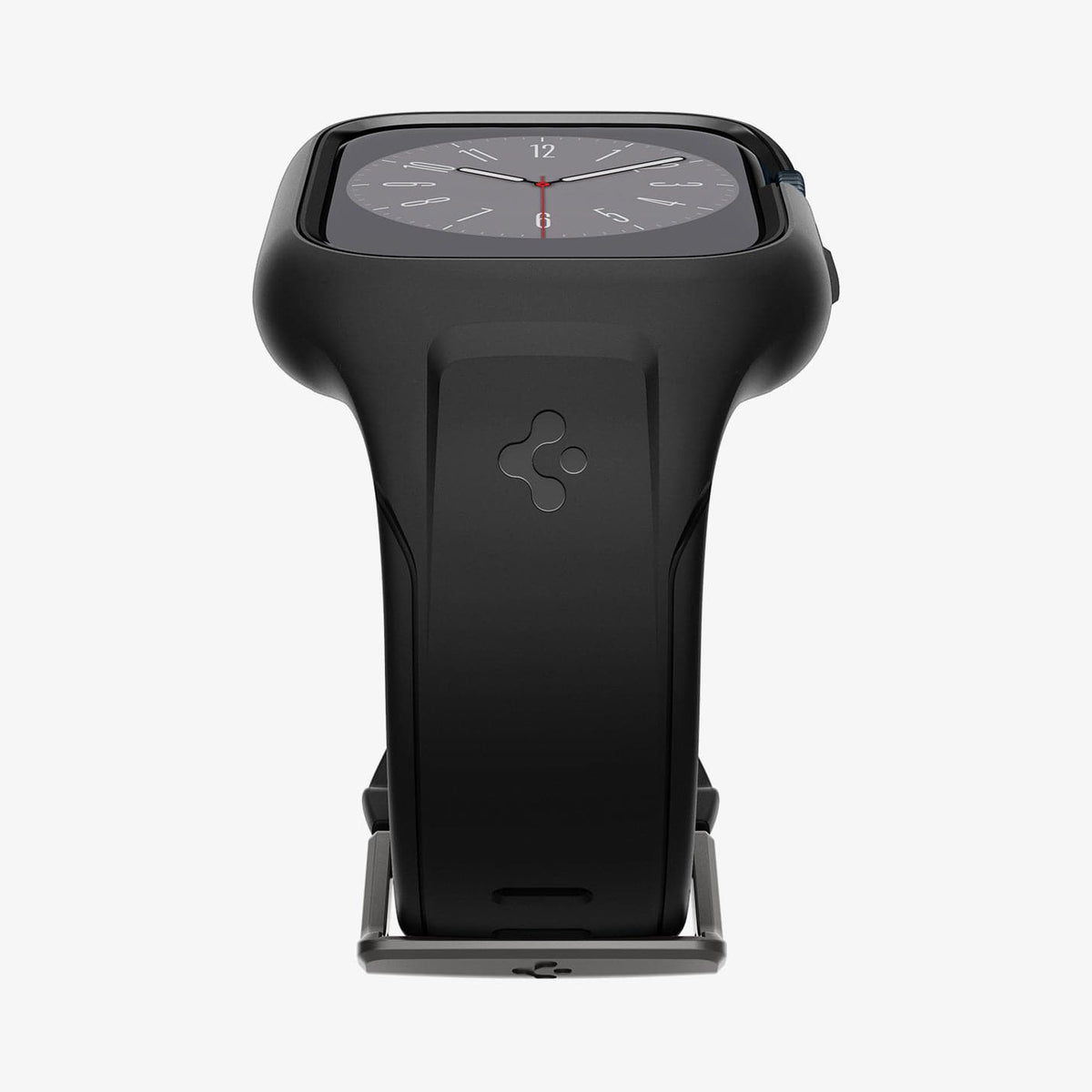 ACS04190 - Apple Watch Series (41mm) Case Liquid Air Pro in black showing the bottom and partial front