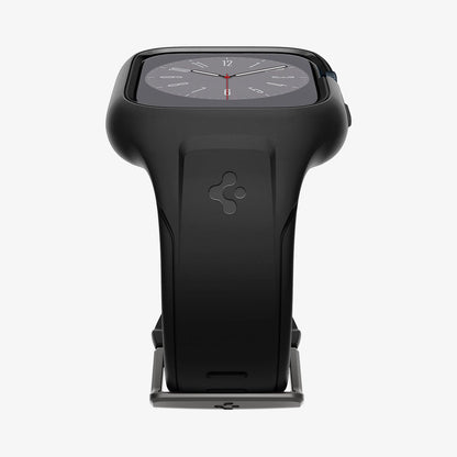 ACS04190 - Apple Watch Series (41mm) Case Liquid Air Pro in black showing the bottom and partial front