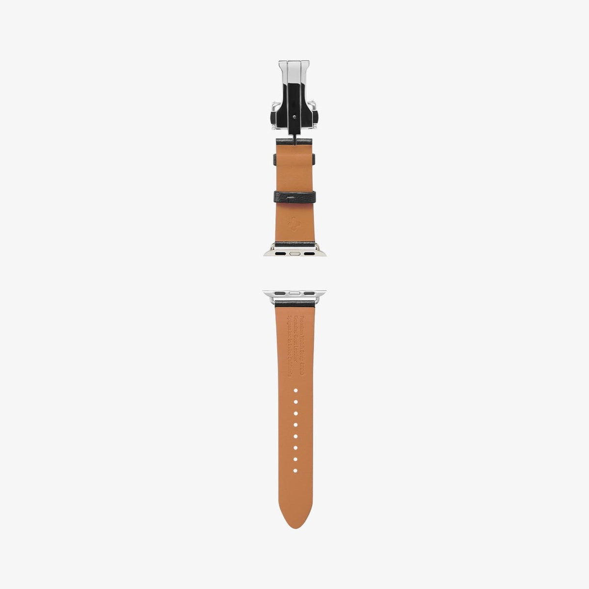 AMP06929 - Apple Watch (41mm)/Apple Watch (38mm) in black showing the inside of watch band laid out flatAMP06929 - Apple Watch (41mm)/Apple Watch (38mm) in black showing the watch band laid out flat