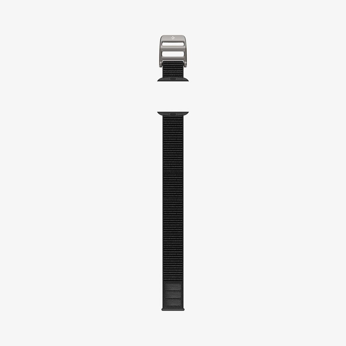 AMP02465 - Apple Watch Series (Apple Watch (49mm)/Apple Watch (45mm)/Apple Watch (42mm)) Watch Band DuraPro Flex in black showing the watch band laid out flat