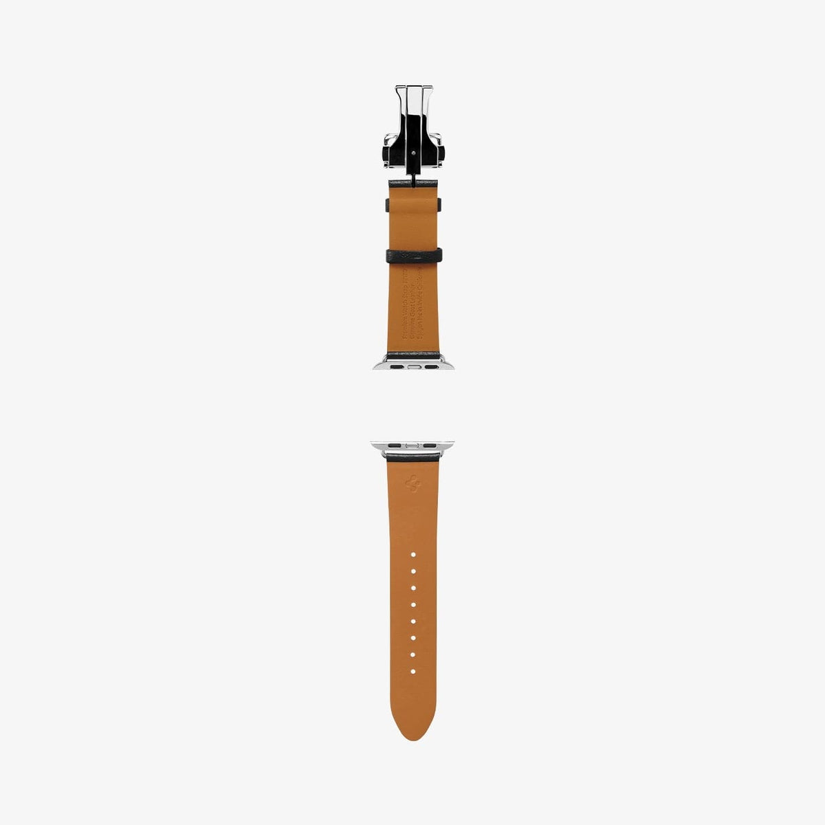 AMP06927 - Apple Watch Series (Apple Watch (49mm)/Apple Watch (45mm)/Apple Watch (42mm)) Watch Band Enzo in classic brown showing the watch band laid out flat