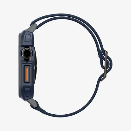 ACS08925 - Apple Watch 10 (46mm) Case Lite Fit Pro in Navy Blue showing the side
