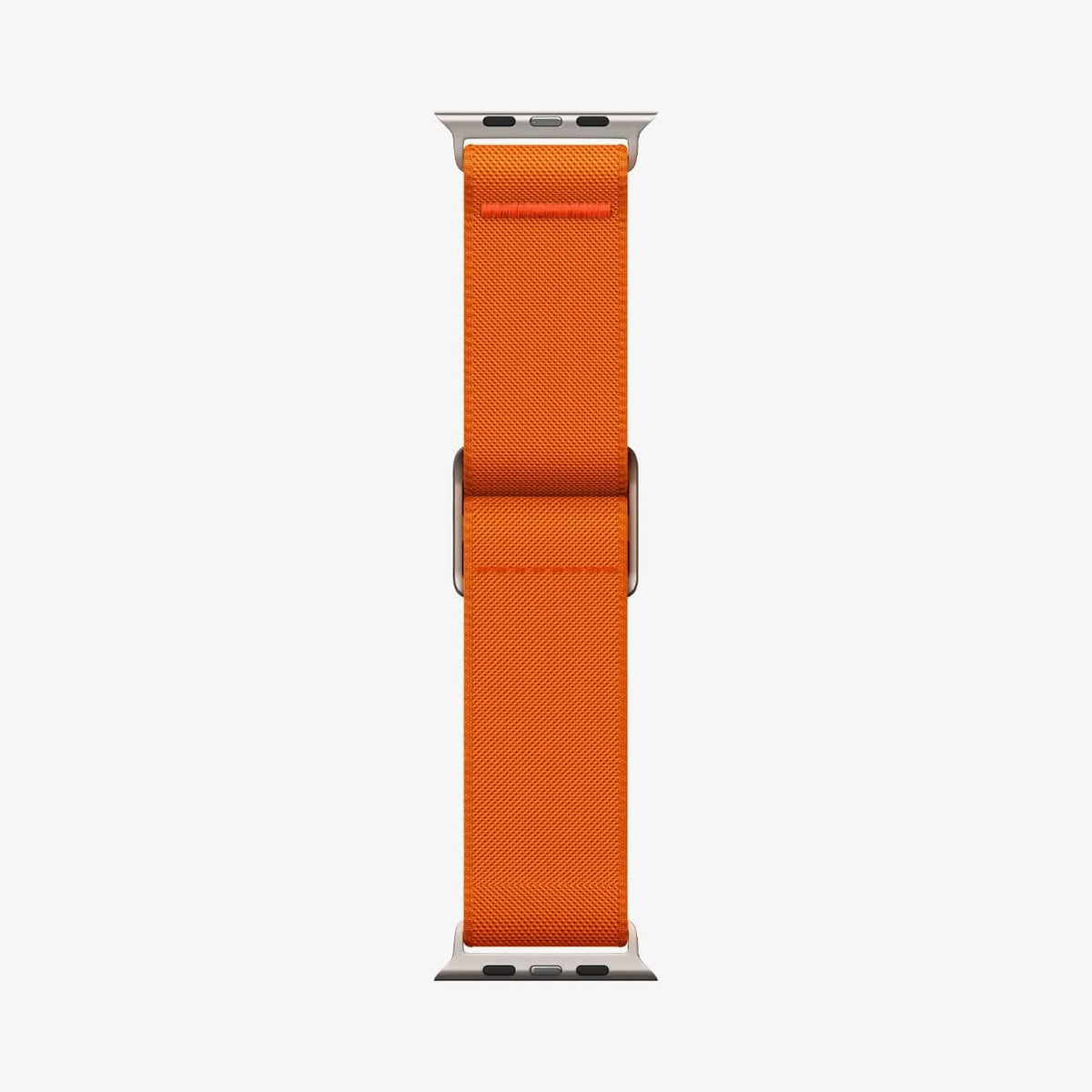 AMP05986 - Apple Watch Series (Apple Watch (49mm)/Apple Watch (45mm)/Apple Watch (42mm)) Watch Band Lite Fit Ultra in orange showing the watch band laid out flat