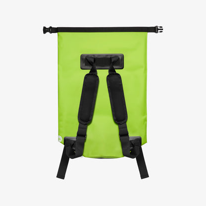 AMP07230 - AquaShield Waterproof Bag A631 in Cactus Green showing the back, double shoulder strap flipped