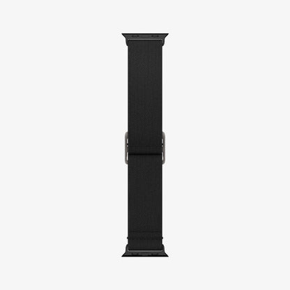 AMP02290 - Apple Watch Series (Apple Watch (41mm)/Apple Watch (38mm)) Watch Band Lite Fit in black showing the watch band laid out flat