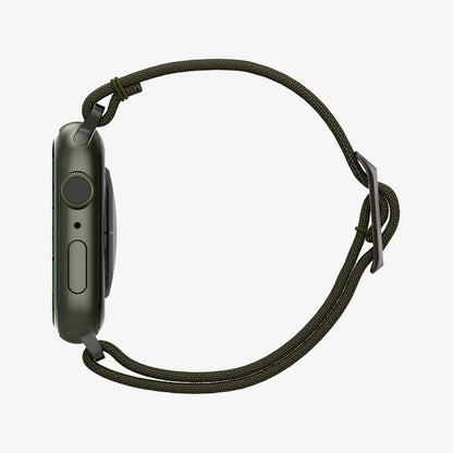 AMP02288 - Apple Watch Series (Apple Watch (49mm)/Apple Watch (45mm)/Apple Watch (42mm)) Watch Band Lite Fit in khaki showing the side