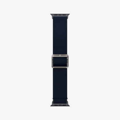AMP02287 - Apple Watch Series (Apple Watch (49mm)/Apple Watch (45mm)/Apple Watch (42mm)) Watch Band Lite Fit in navy showing the watch band laid out flat