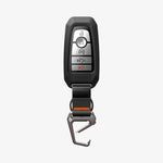 ACS09430 - Ford Key Fob Cover | FK100 in Matte Black showing the front, carabiner open