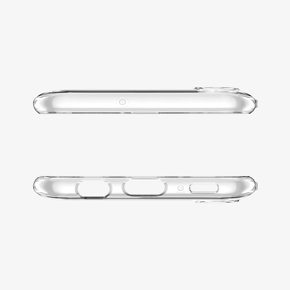 611CS26200 - Galaxy A50 Case Liquid Crystal in Crystal Clear showing the top and bottom