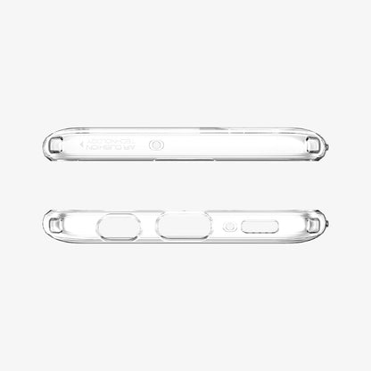 ACS00564 - Galaxy A51 Case Liquid Crystal in Crystal Clear showing the top and bottom