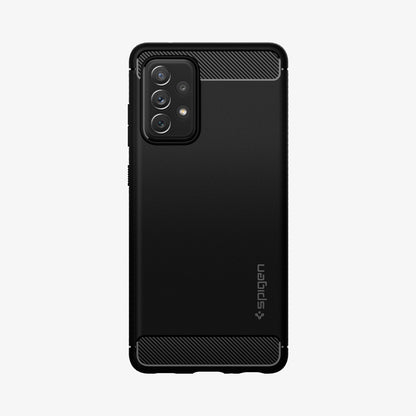 ACS02324 - Galaxy A72 Case Rugged Armor in Matte Black showing the back