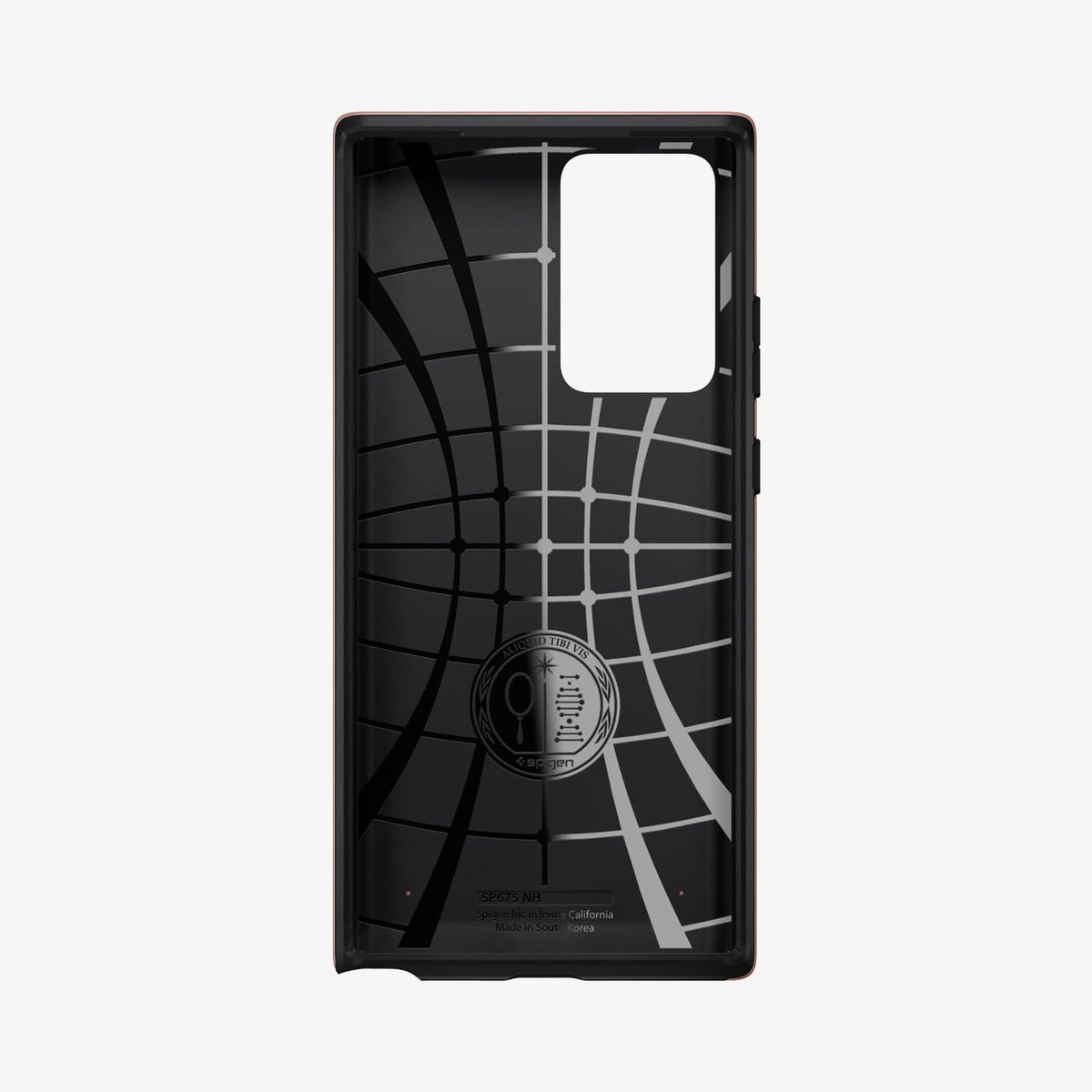 ACS01575 - Galaxy Note 20 Ultra Neo Hybrid Case in bronze showing the inside of case