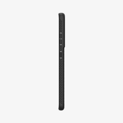 ACS02350 - Galaxy S21 Ultra Liquid Air Case in matte black showing the side