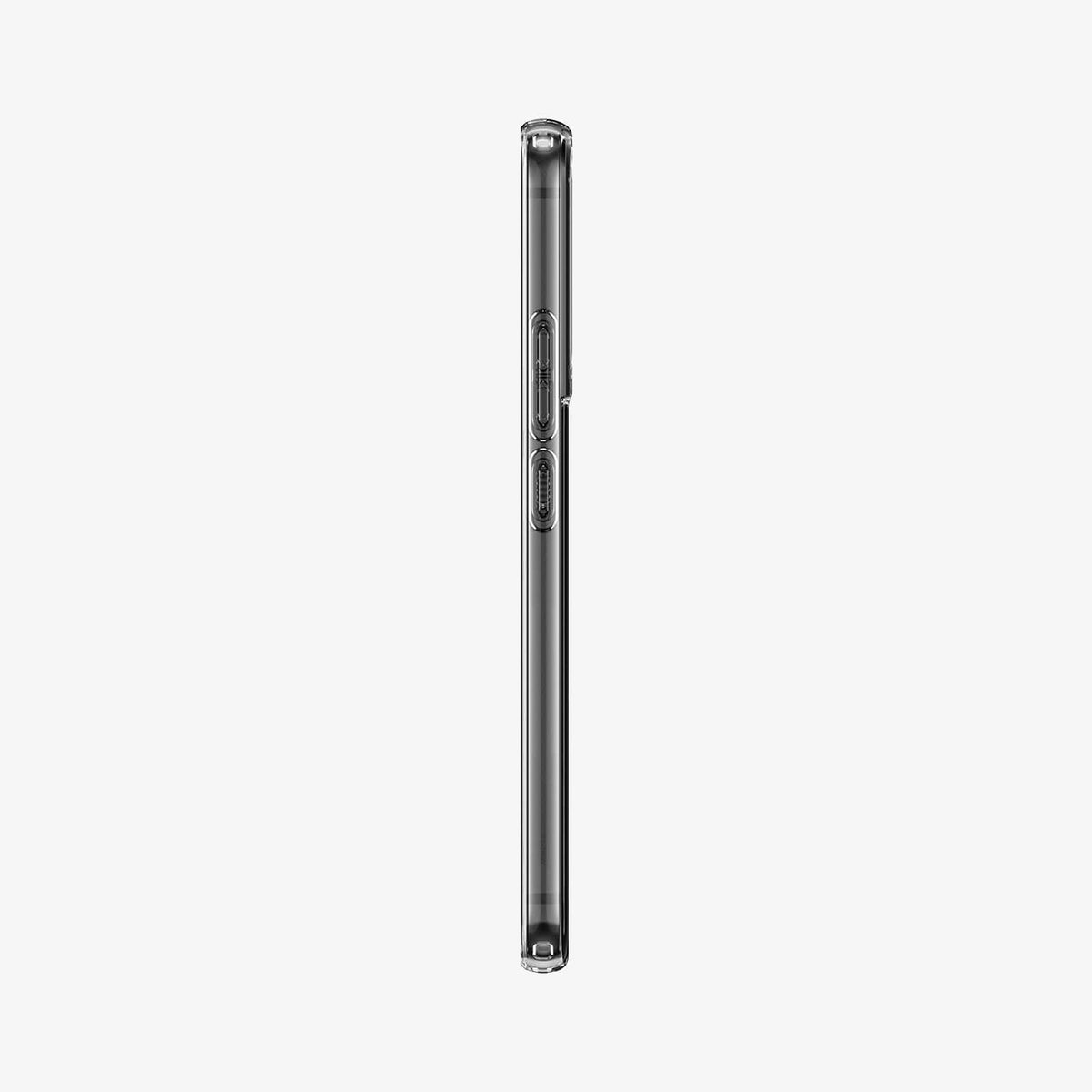 ACS03984 - Galaxy S22 5G Case Liquid Crystal in crystal clear showing the side with volume controls