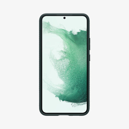 ACS04386 - Galaxy S22 5G Case Liquid Air in abyss green showing the front