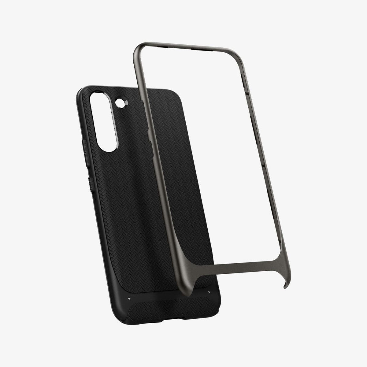 ACS03993 - Galaxy S22 5G Case Neo Hybrid in gunmetal showing the dual layer construction