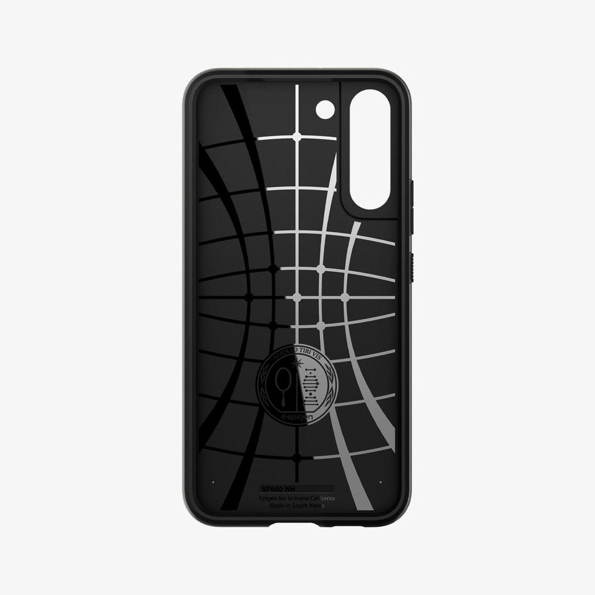 ACS03993 - Galaxy S22 5G Case Neo Hybrid in gunmetal showing the inside of case