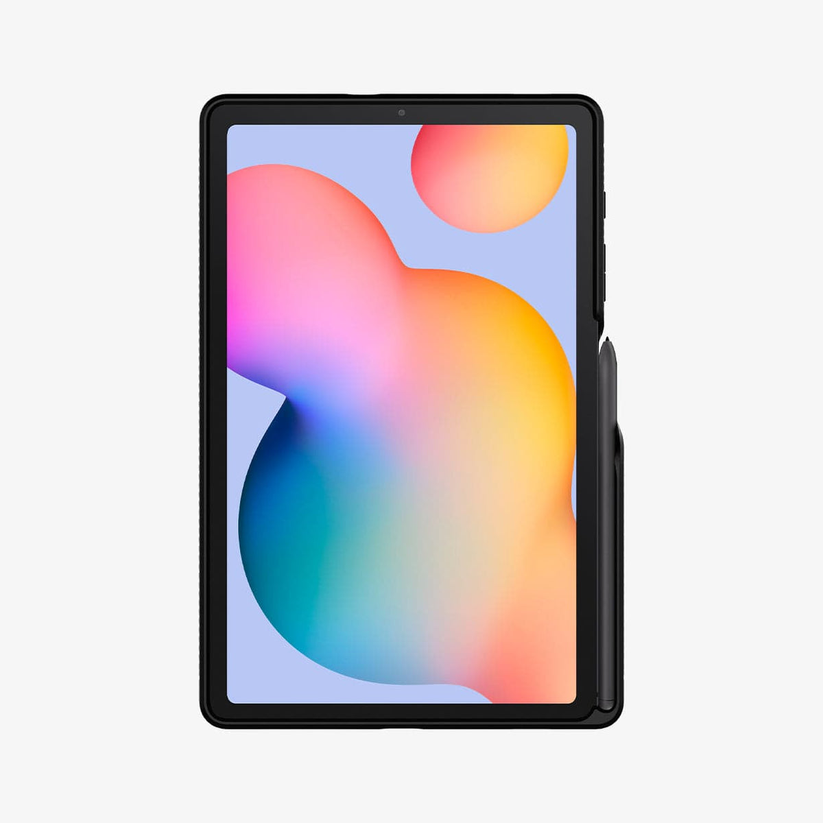 ACS01284 - Galaxy Tab S6 Lite Case Rugged Armor in matte black showing the front