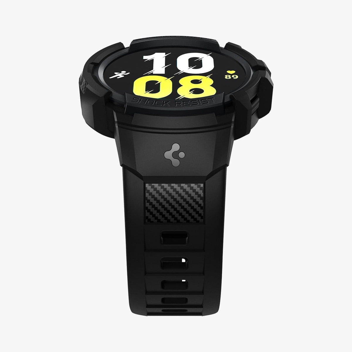 ACS03830 - Galaxy Watch 5/4 (44mm) Case Rugged Armor Pro in black showing the bottom and front